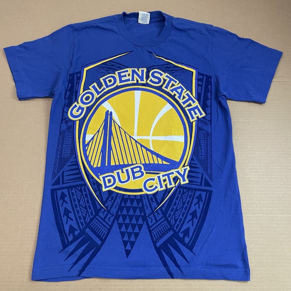Golden State Warriors Shirt Adult Medium Blue Dub City Basketball Athletic Mens
